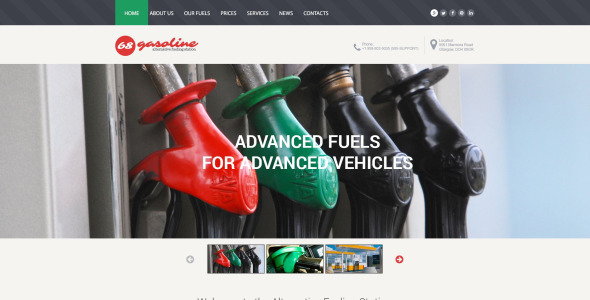 шаблон сайта альтернативной заправочной станции