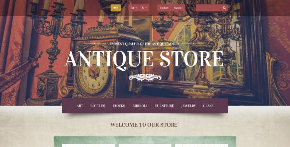 антикварный магазин prestashop тема