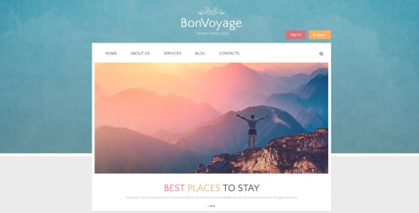 шаблон bonvoyage drupal