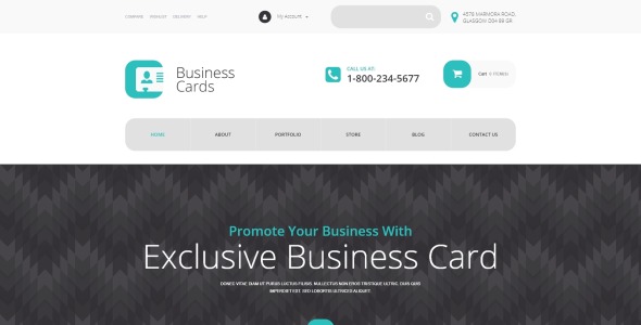 тема магазина визитных карточек woocommerce
