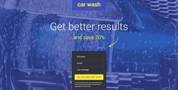 адаптивный шаблон целевой страницы автомойки