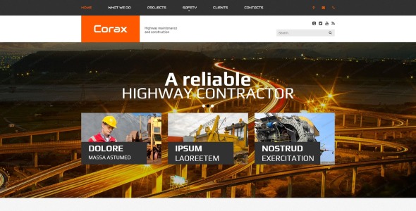 шаблон сайта corax