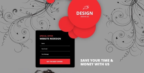 дизайн студия адаптивный шаблон целевой страницы