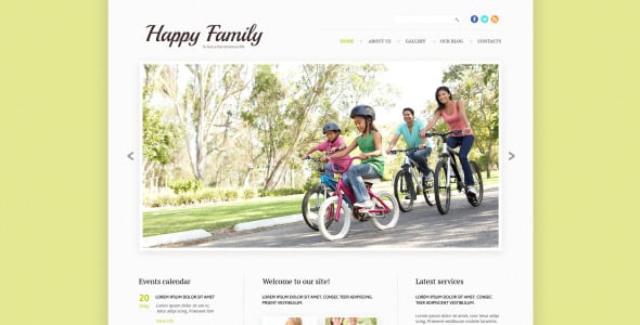 семейный адаптивный шаблон сайта