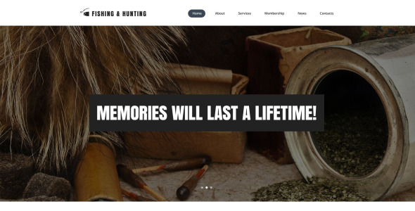 рыбалка охота блог шаблон сайта