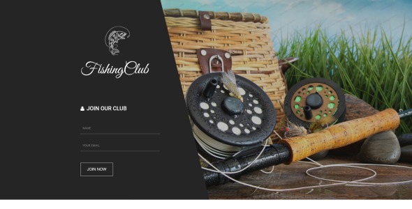 рыболовный адаптивный шаблон целевой страницы
