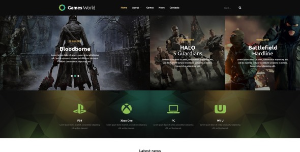 шаблон игрового портала joomla