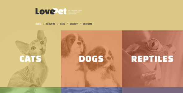 шаблон love pet drupal