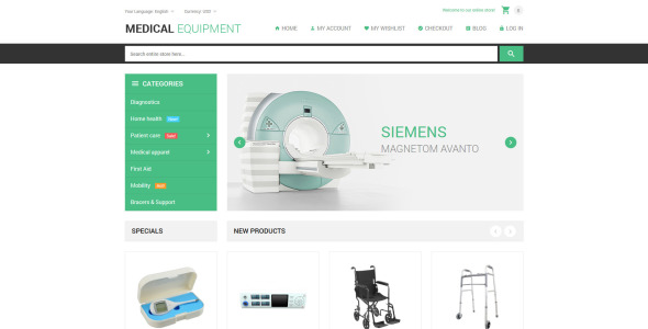 магазин медицинских вещей magento theme