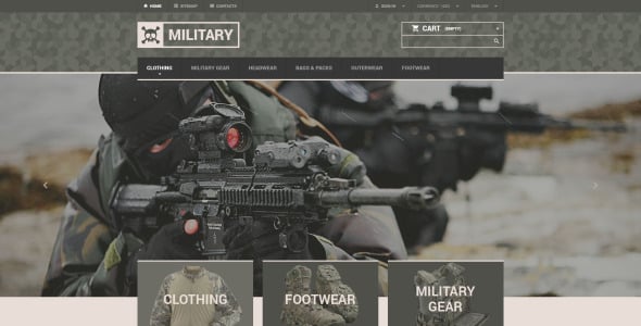 военная экипировка магазин prestashop тема