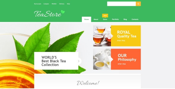 тема интернет-магазина чая woocommerce