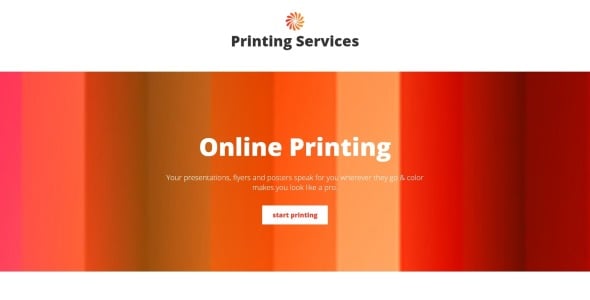 типография отзывчивый шаблон целевой страницы