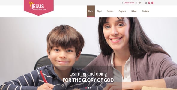 шаблон сайта частной христианской школы