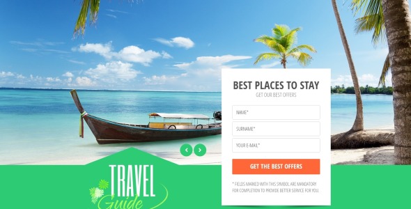 туристическое агентство clean html bootstrap landing page template