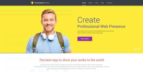 веб-презентация wordpress тема