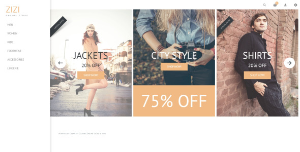 шаблон zizi opencart