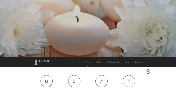 шаблон сайта компании candle company