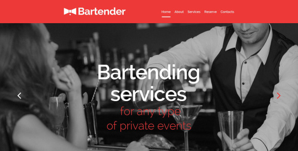 адаптивный шаблон сайта коктейль-бара