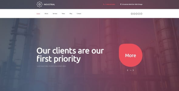 промышленная тема wordpress