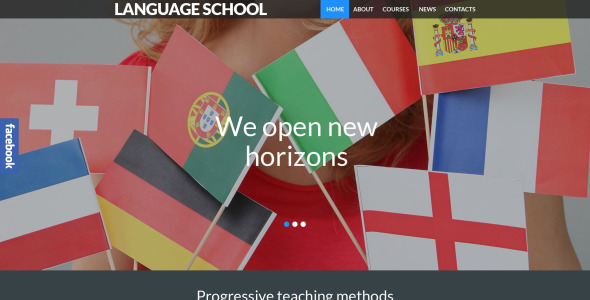 языковая школа отзывчивая тема wordpress