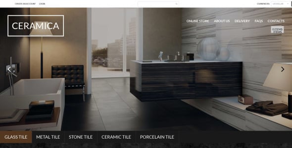 роскошный керамический шаблон virtuemart