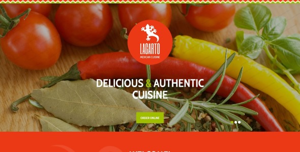 отзывчивый шаблон целевой страницы мексиканского ресторана