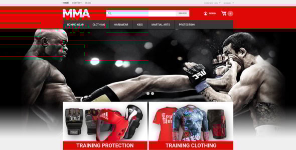 магазин одежды для ММА тема prestashop