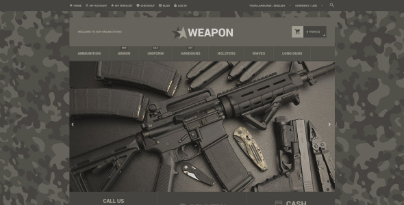 интернет-магазин оружия magento theme