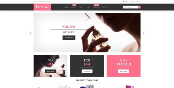 парфюмерия косметика тема shopify