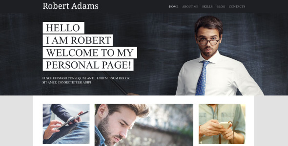 персональная страница wordpress тема