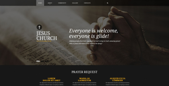 пресвитерианский адаптивный шаблон сайта