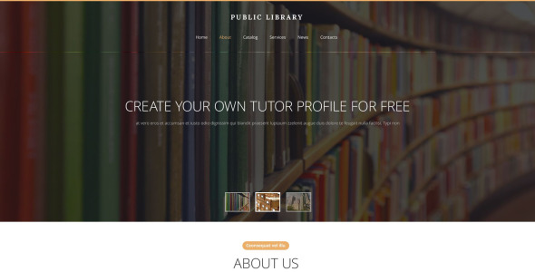 шаблон сайта публичной библиотеки