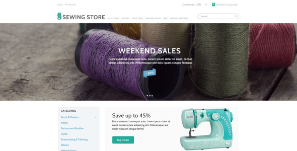 шаблон швейного рынка zencart