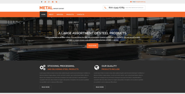 адаптивный шаблон сайта steelworks