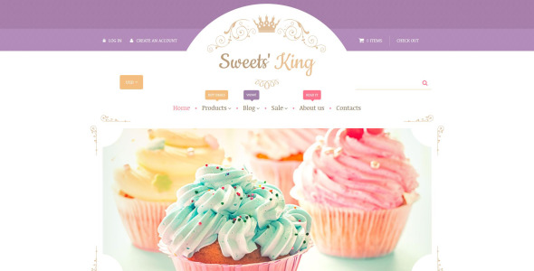 тема sweets' king shopify theme