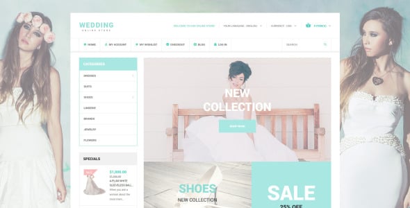 свадебный стиль magento тема
