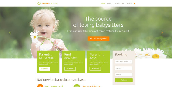 каталог няни wordpress тема