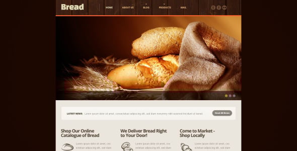 адаптивный шаблон сайта пекарни