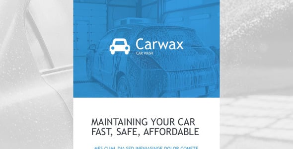 автомойка отзывчивый шаблон информационного бюллетеня