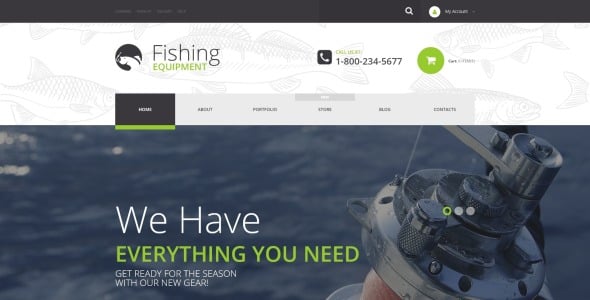 тема woocommerce fishing kit