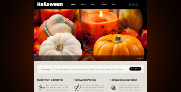 адаптивный шаблон сайта для хэллоуина