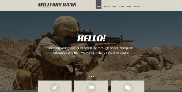военная школа отзывчивая тема wordpress