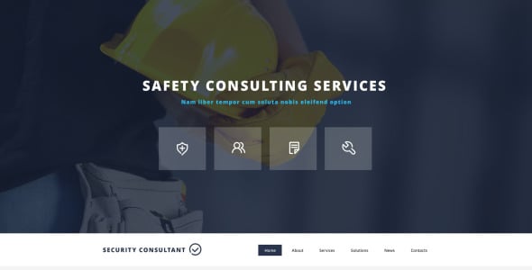 шаблон веб-сайта советника по безопасности