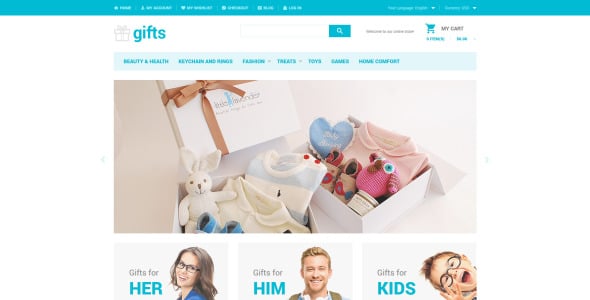 уникальные подарки magento тема