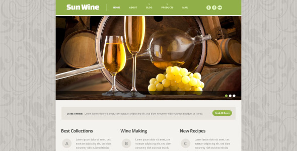 wine адаптивный шаблон сайта