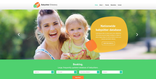 шаблон сайта каталога няни