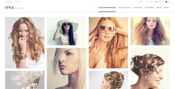 прическа prestashop тема