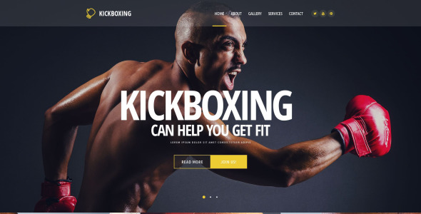 шаблон сайта для кикбоксинга