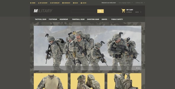 тема военного магазина magento
