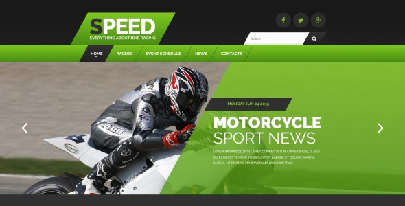 шаблон сайта автоспорта